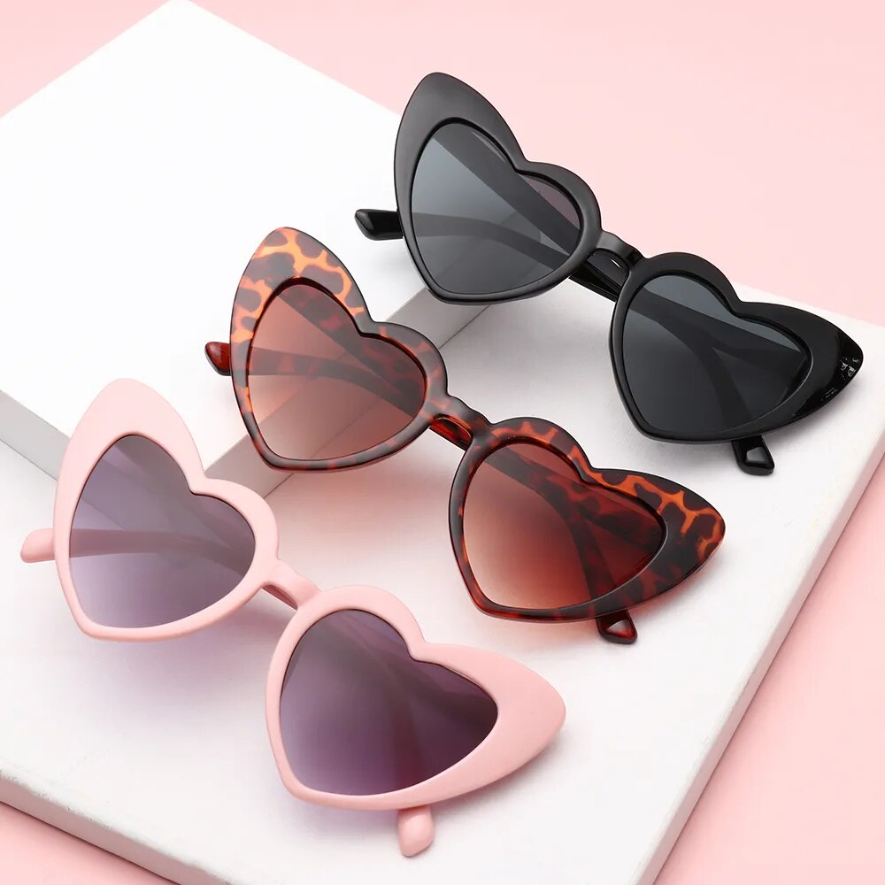 Stylish heart-shaped sunglasses