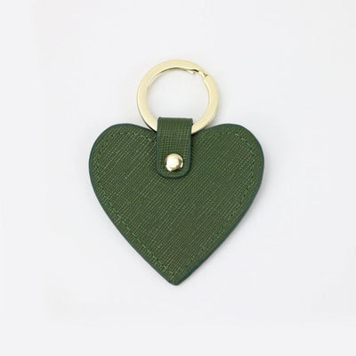 Personalised Leather Heart Keychain