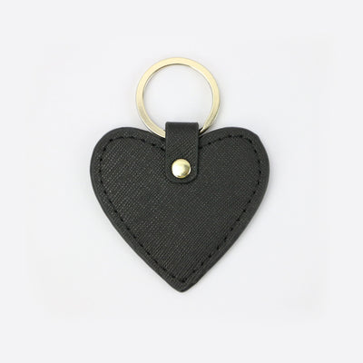 Personalised Leather Heart Keychain