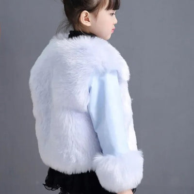 Girls' Winter Glamour Faux Fur Jacket