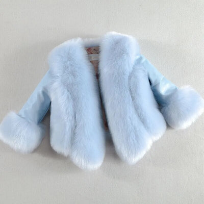 Girls' Winter Glamour Faux Fur Jacket