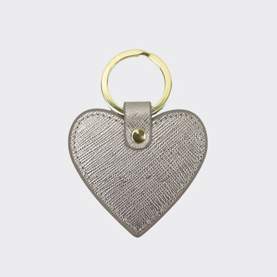 Personalised Leather Heart Keychain