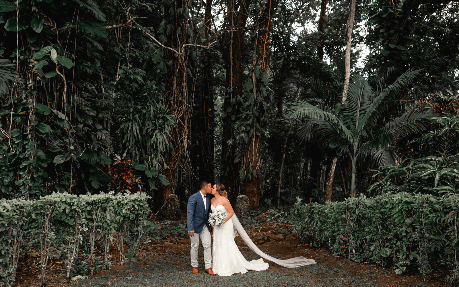 Just married in Apia, Samoa. Robert Louis Stevenson Museum