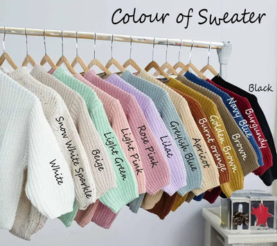 Embroidered Kids Knit Jumper