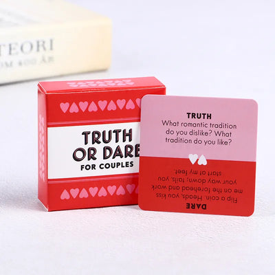 Love & Adventure: 51-Piece Mini Truth or Dare Cards Game for Couples (R18)