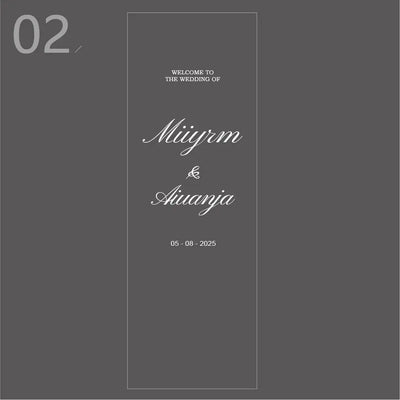 Romantic Sheer Lace Wedding Welcome Banner – Custom Transparent Signage