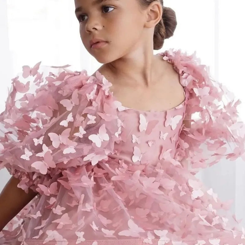 Girls' Princess Butterfly Tutu Dress Flower Girl