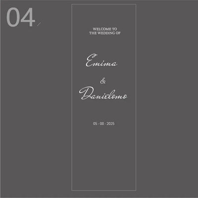 Romantic Sheer Lace Wedding Welcome Banner – Custom Transparent Signage