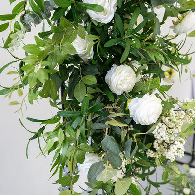 DIY Real Look White and Green Floral Arrangements