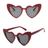 Stylish heart-shaped sunglasses wine red