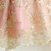Golden Lace Princess Flower Girl Dress