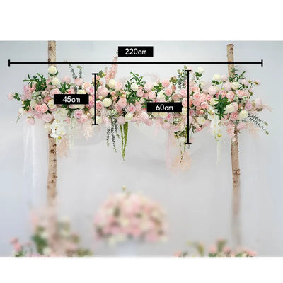 DIY Real Look Pink Wedding Flower Arrangement Measurements