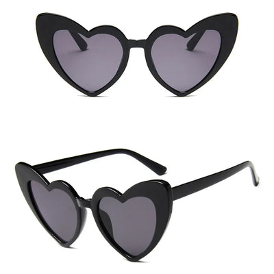 Stylish heart-shaped sunglasses black