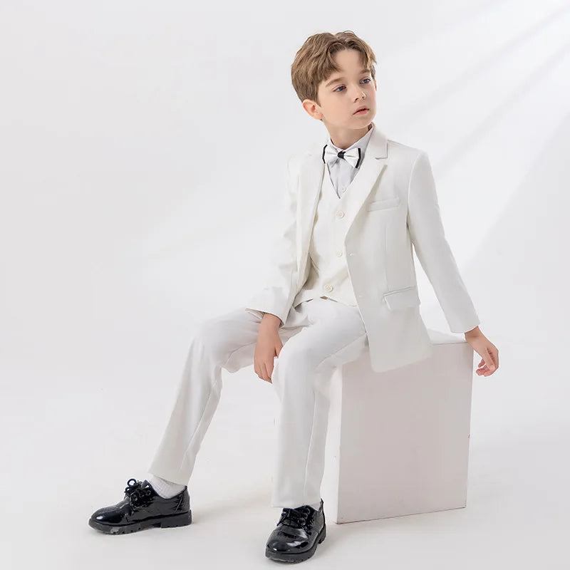 Timeless White Wedding Boys Suit Set