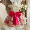 Golden Lace Princess Flower Girl Dress