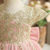 Golden Lace Princess Flower Girl Dress