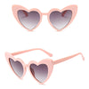 Stylish heart-shaped sunglasses pink and grey