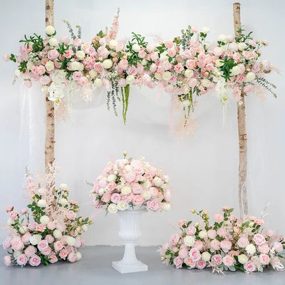 DIY Real Look Pink Wedding Flower Arrangement Set