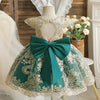 Golden Lace Princess Flower Girl Dress