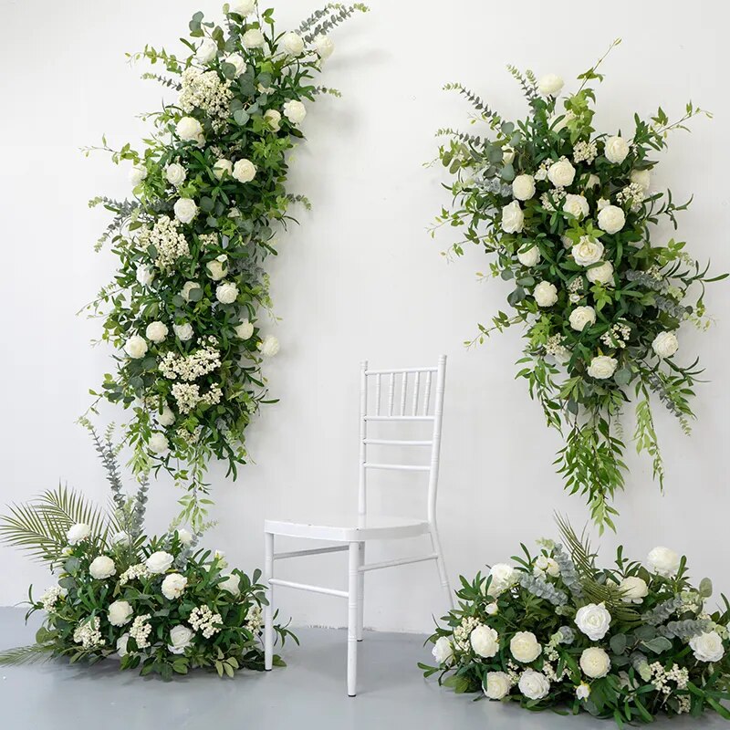 DIY Real Look White and Green Floral Arrangements