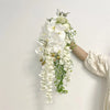 DIY Real Look Cascading White Orchid Bridal Bouquet