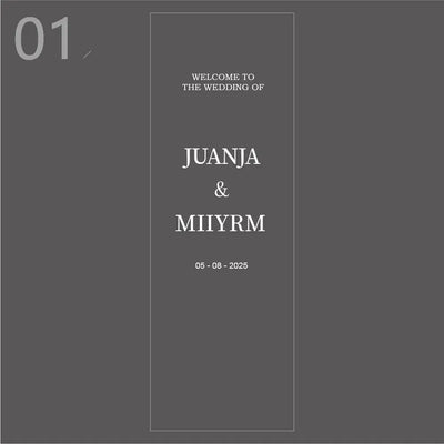 Romantic Sheer Lace Wedding Welcome Banner – Custom Transparent Signage