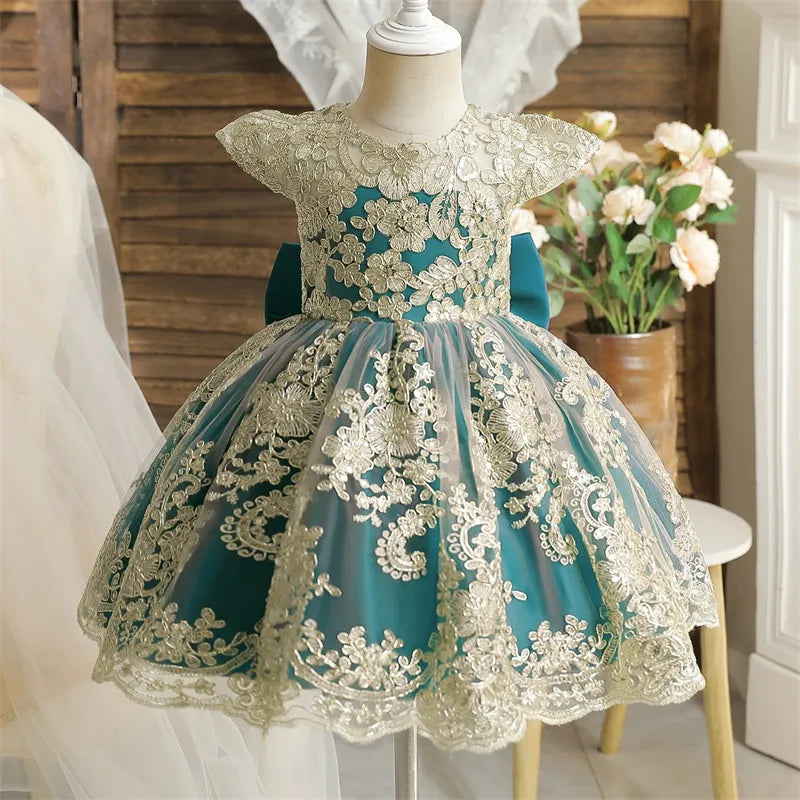 Gold flower girl dresses hot sale
