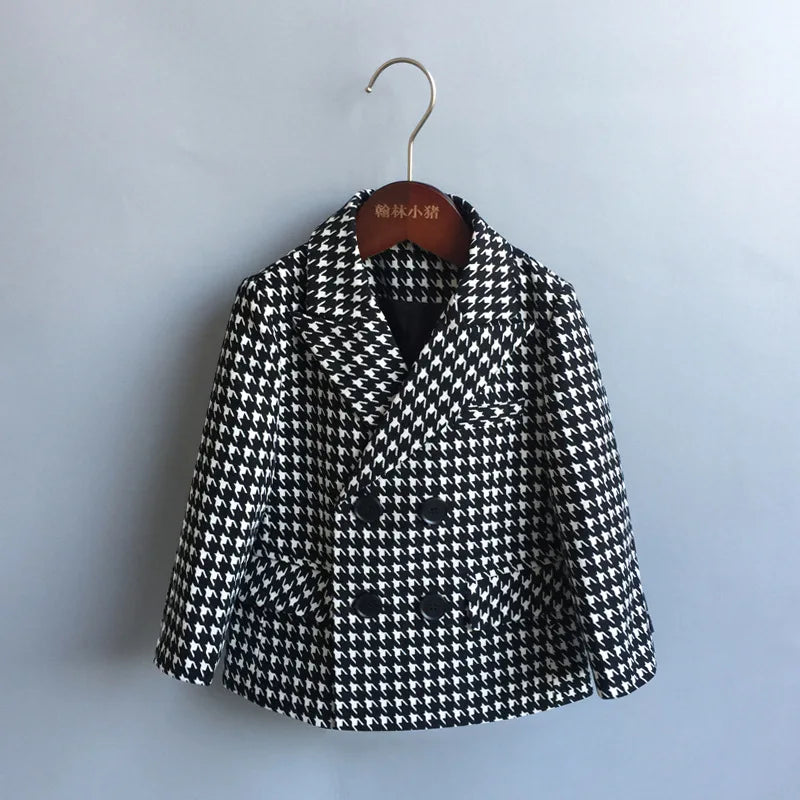 Boys Formal Houndstooth Blazer Suit Set