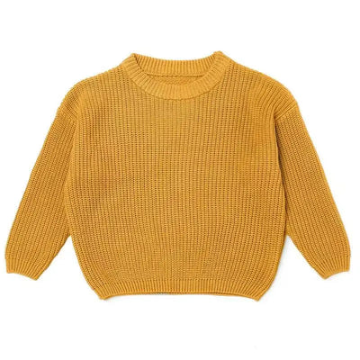 Yellow knitted sweater on a white background