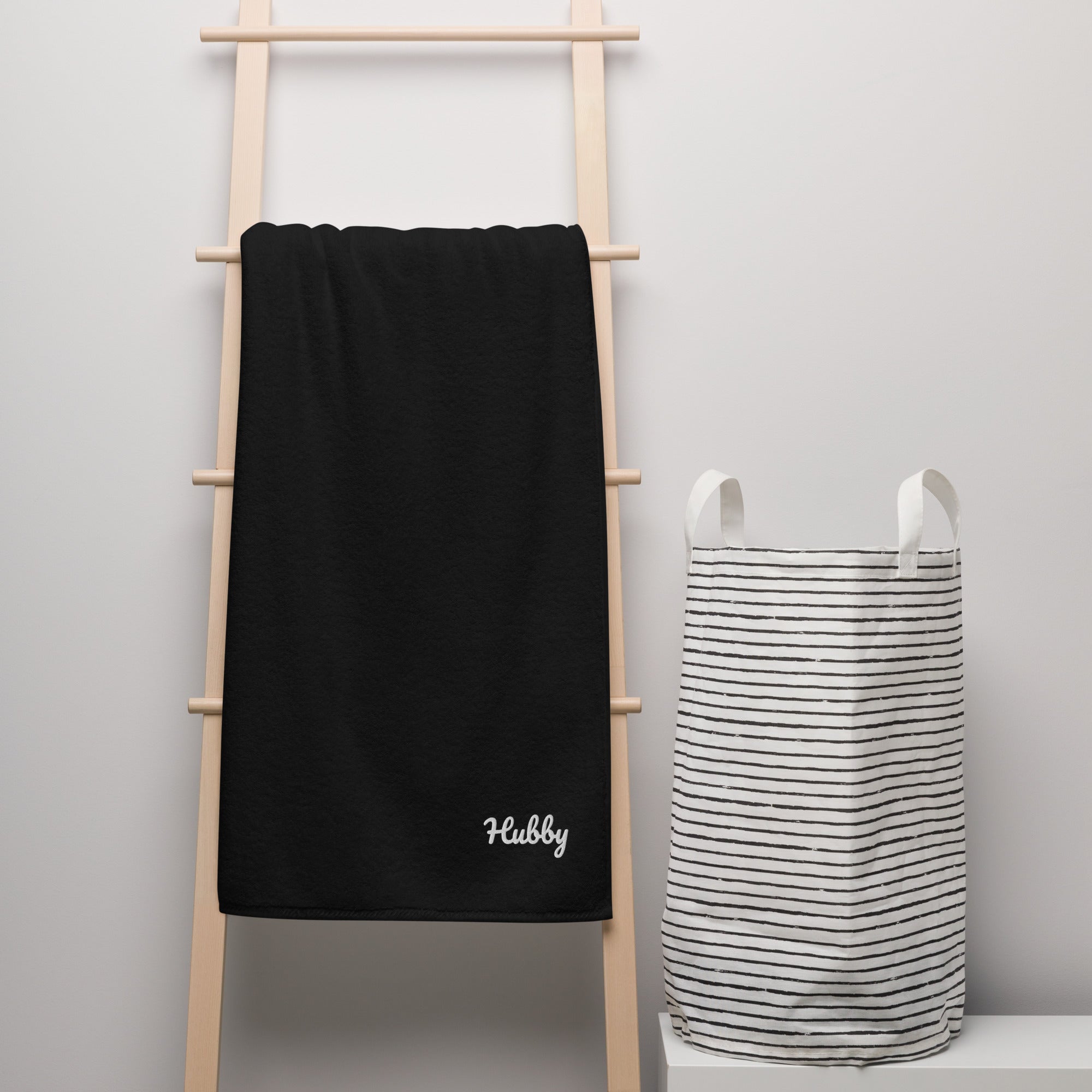 Hubby & Wifey Cotton Bath Towel Gift Set (Hubby)