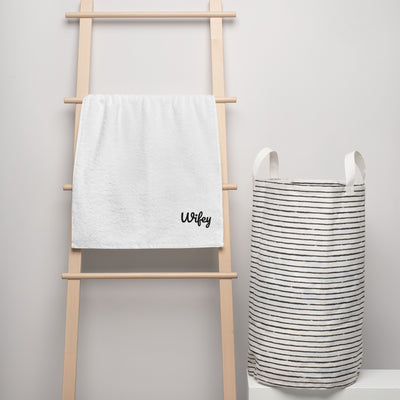 Hubby & Wifey Cotton Bath Towel Gift Set (Wifey)
