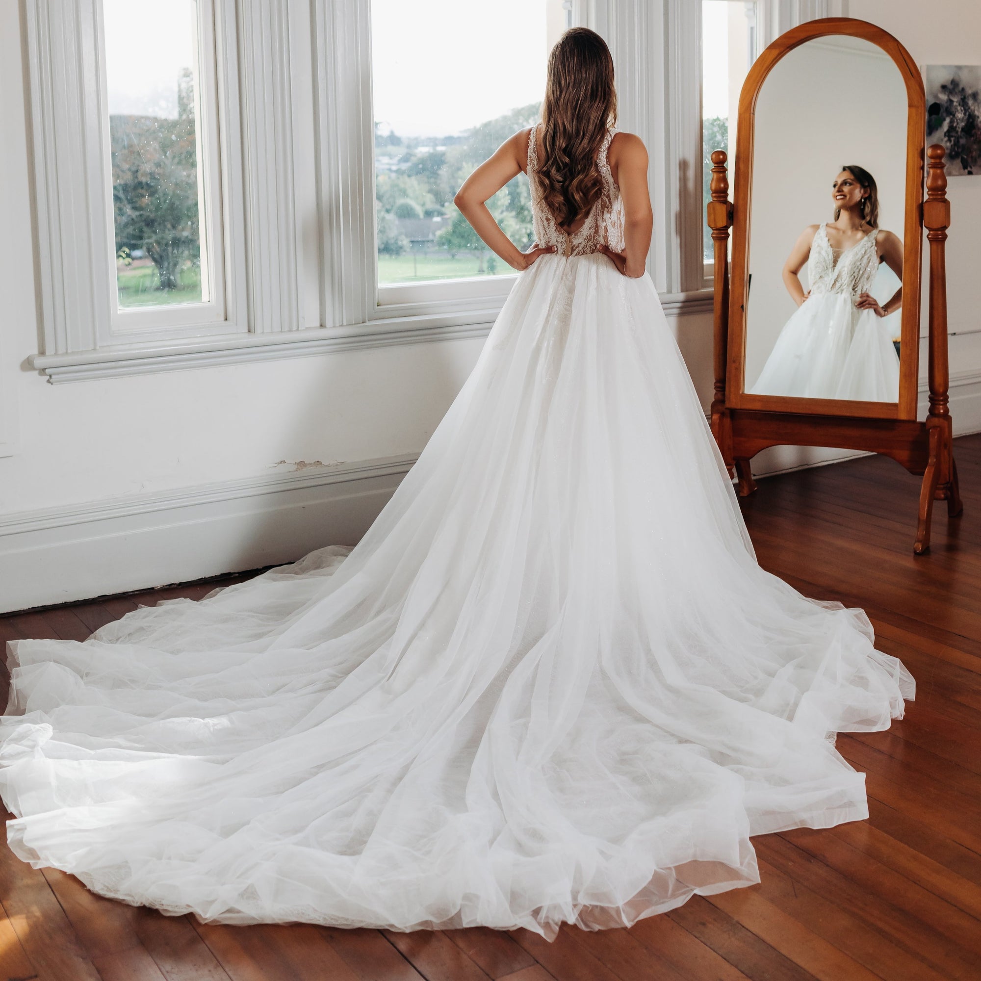 TESSA - white chiffon wedding dress – I SWEAR YOU