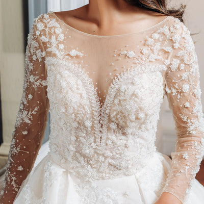 long sleeve lace wedding dress