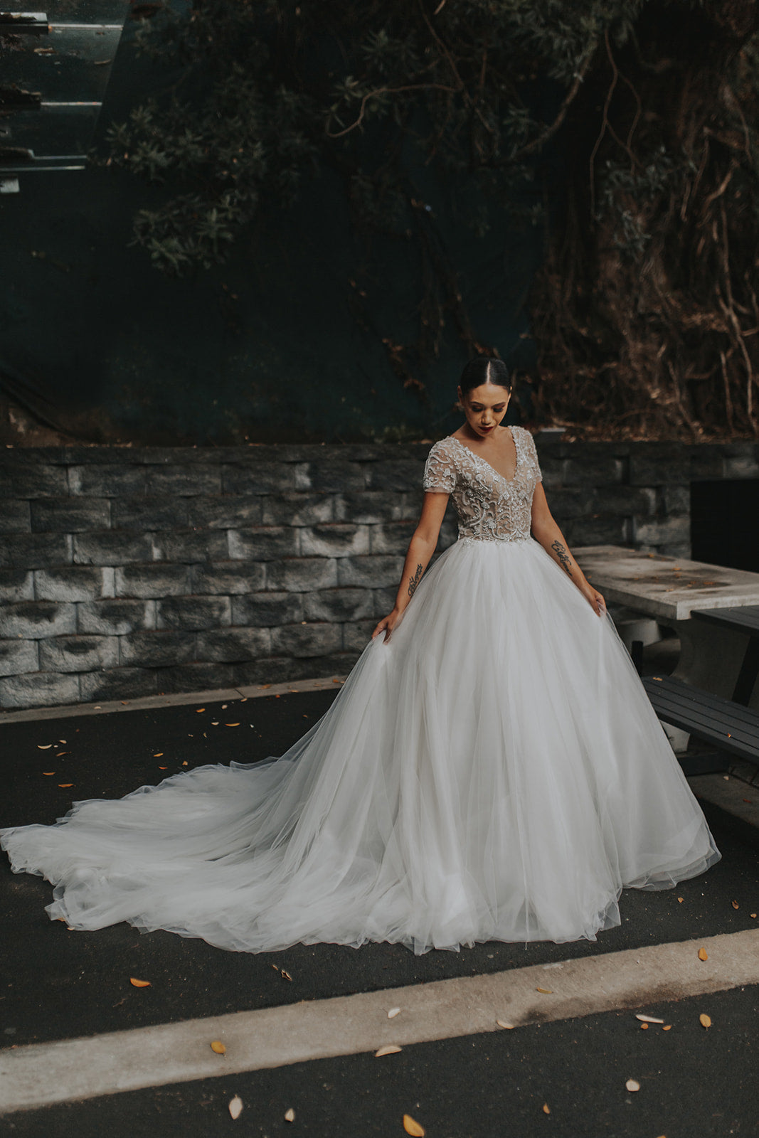 Makisha Bridal Gown | Sparkly Princess Wedding Dress with Floral Beading & Cathedral Train - Wedding She Wrote Makisha Bridal Gown | Sparkly Princess Wedding Dress with Floral Beading & Cathedral Train - Wedding She Wrote