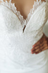 ball gown wedding dress v neck