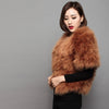 Womens Natural Ostrich Feather Jacket