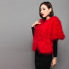 Womens Natural Ostrich Feather Jacket