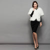 Womens Natural Ostrich Feather Jacket