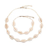 Cowrie Seashell Necklace & Charm Bracelet Set