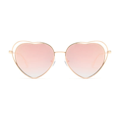 pink lens heart sunglasses