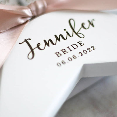 Custom Engraved Solid Wood Bridal Hanger