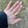 Gold Goth Initial Signet Ring