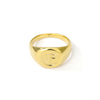 Gold Goth Initial Signet Ring