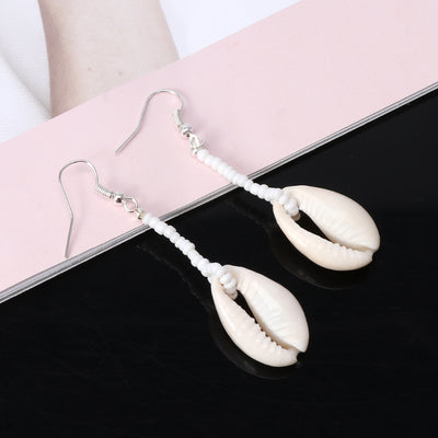 Cowrie Seashell Drop Earrings