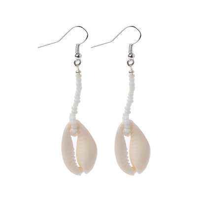 Cowrie Seashell Drop Earrings